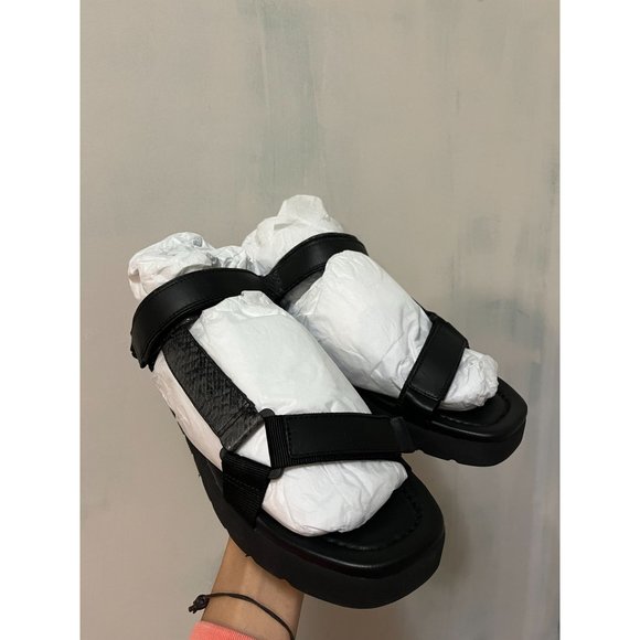 VINCE Sandals, velcro black 10 Luxury comfort - Picture 4 of 11